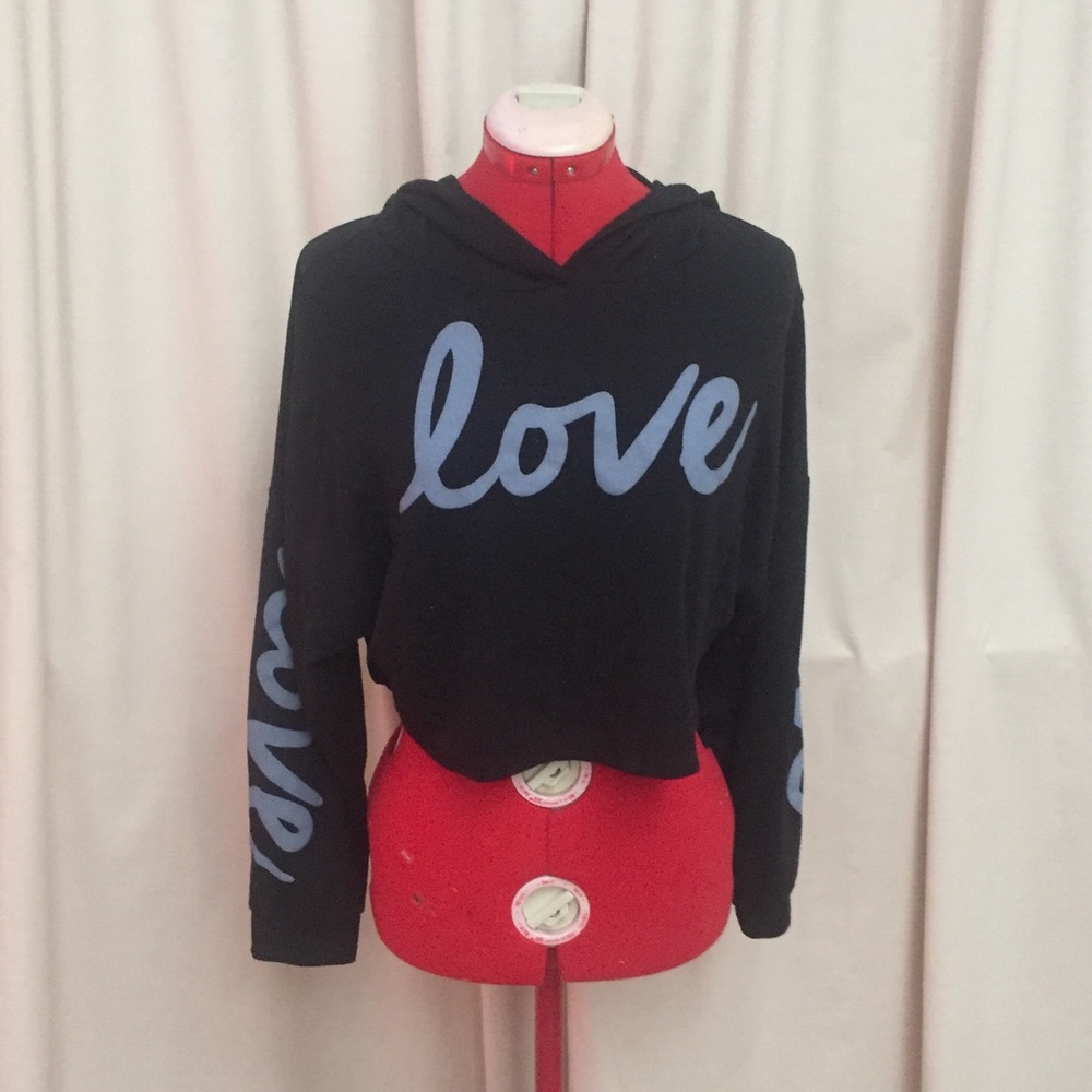 Black crop top sweater